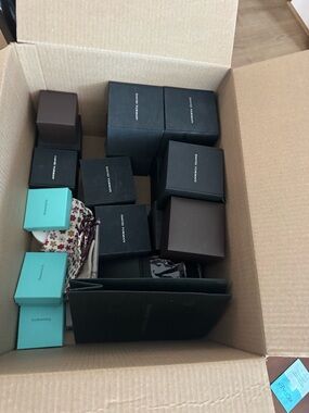 Assorted Jewelry Boxes - Tiffany Blue & David Yurman